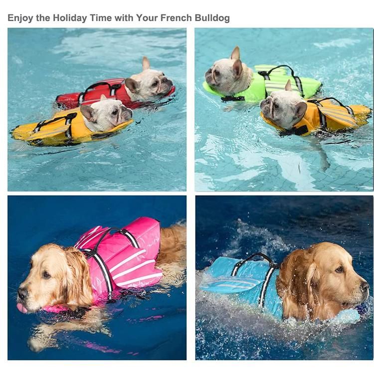 Dog Life Jacket Wings Design Pet Life Vest Dog Flotation Lifesaver Preserver Swimsuit with Handle for Swim, Pool, Beach, Boating