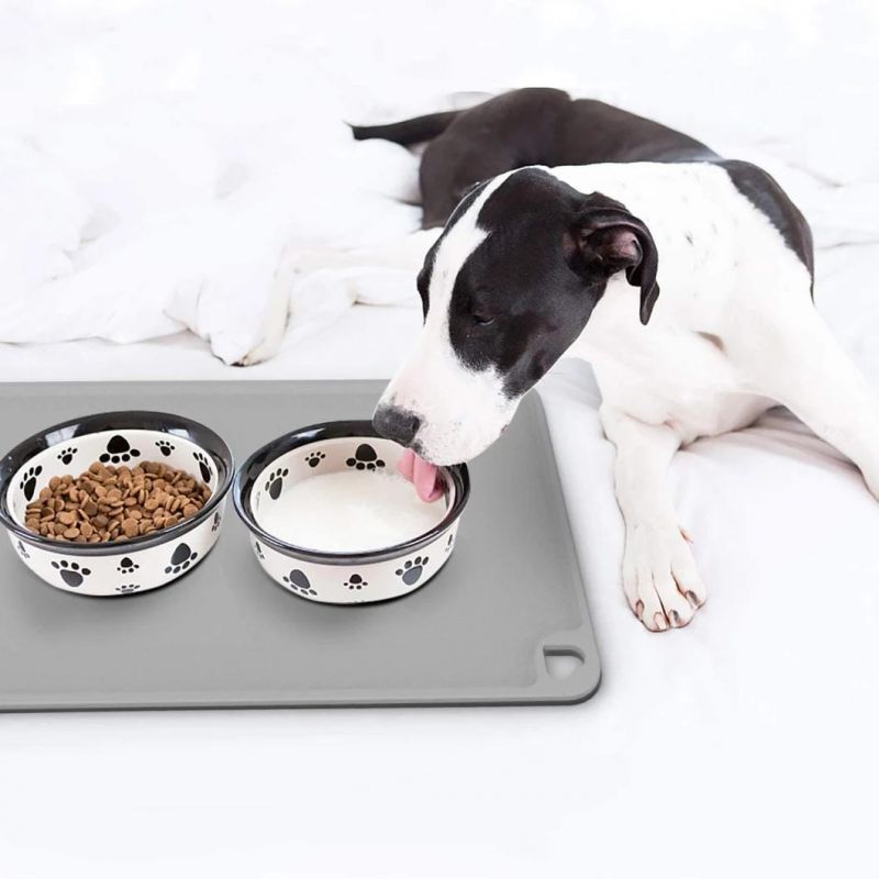 Dishwasher Safe and Easy to Clean Dog Bowl Mat