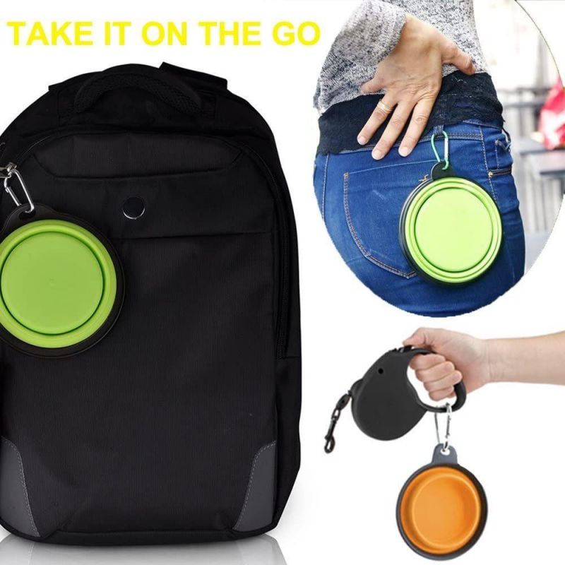Free Sample Factory Supply Travel Soft Portable Pet Bowl