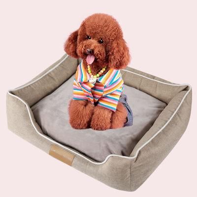 Three Piece Multi Color Thick Kennel Dog Product Bed