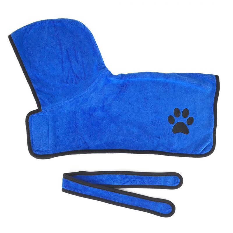 Super Absorbent Soft Towel Robe Dog Cat Bathrobe Pet Apparel