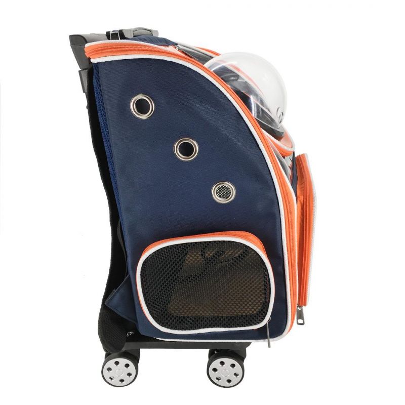 Pet Carrier with Detachable Wheels Bags a Medium Backpack on Wheels Small Dog Cat Travel Bag