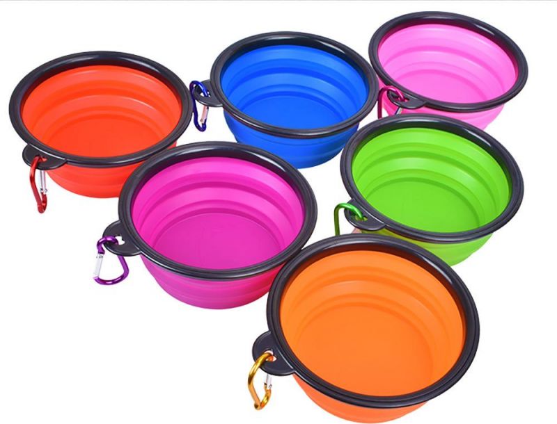 1000ml Pet Bowl Folding Silicone Travel Dog Bowls Walking Portable Water Bowl