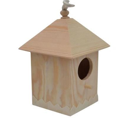 Factory Custom Creative DIY Bird Nest Handmade Solid Wood Bird House Pastoral Style