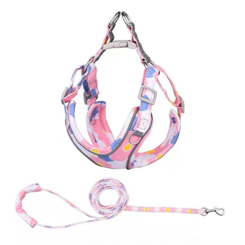Pet Vest Harness with Colorful Irrugular Pattern Dog Harness