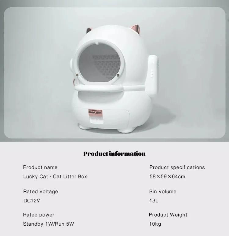 Fully Enclosed Splash Proof Automatic Self Cleaning Automatic Cat Litter Box Intelligent Cat Litter Automatic Box
