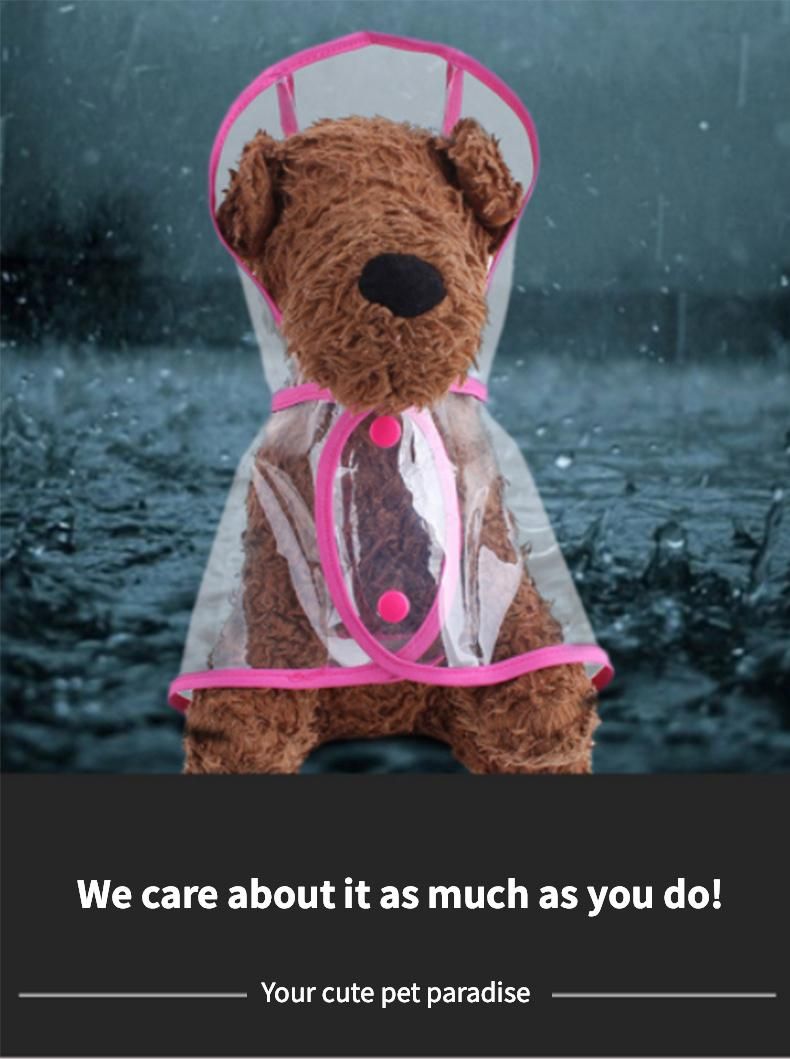 Wholesale Custom Comfortable Large Pet Clothes Hoodie Safe Reflective Waterproof Pet Dog Raincoat