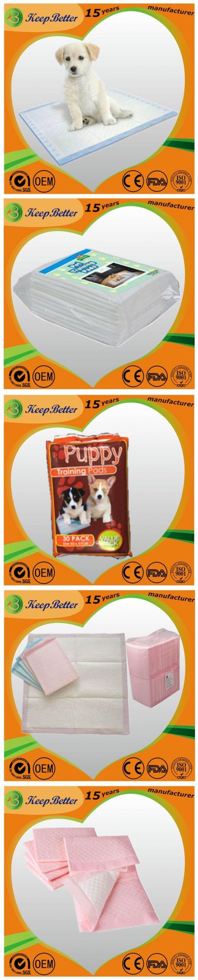 Pet Training Pads Wholesale Good Quality Absorbing Puppy Training Pads