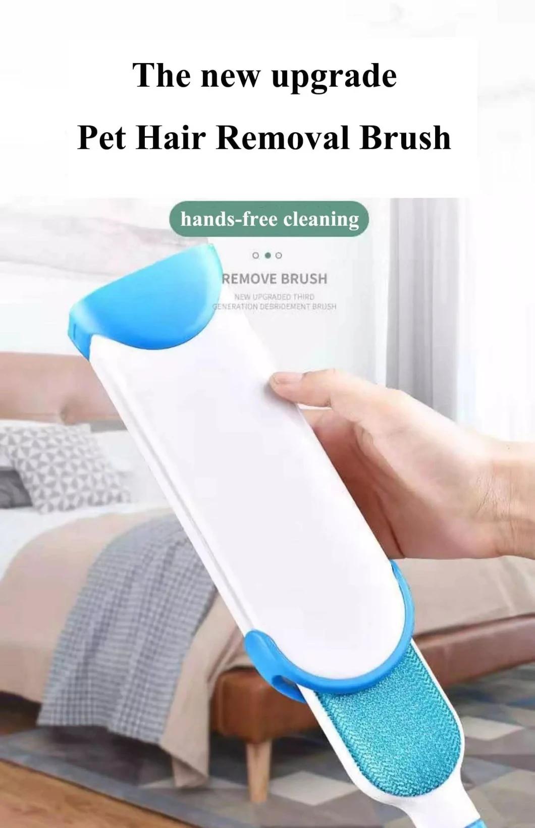 Amazon Best Seller Reusable Portable Furniture Cloth Hair Removal Pet Brush with Self Cleaning Base