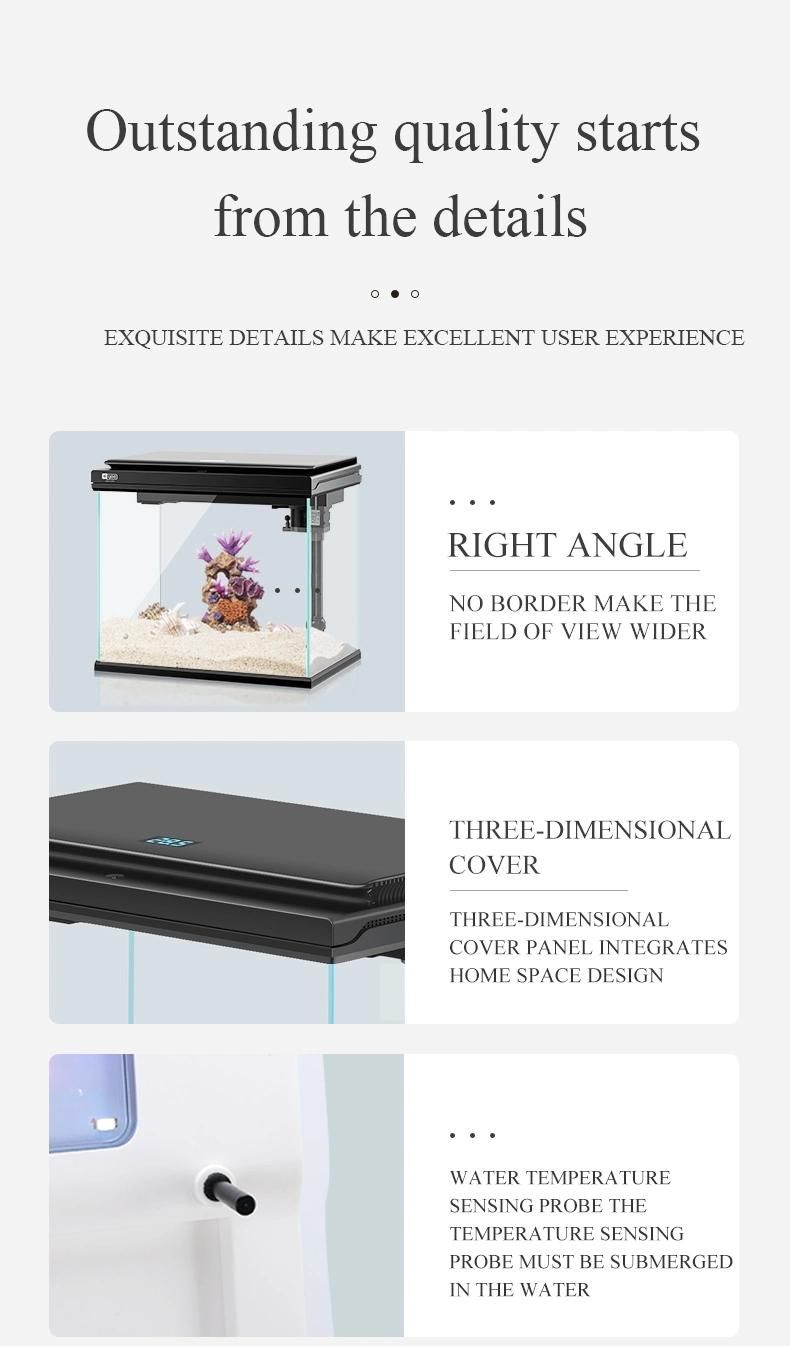 Aquarium Notebook Desktop Fish Tank with LED Light