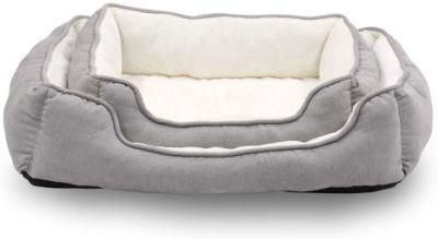 Memory Foam Pet Bed Reversible Plush Dog Cot