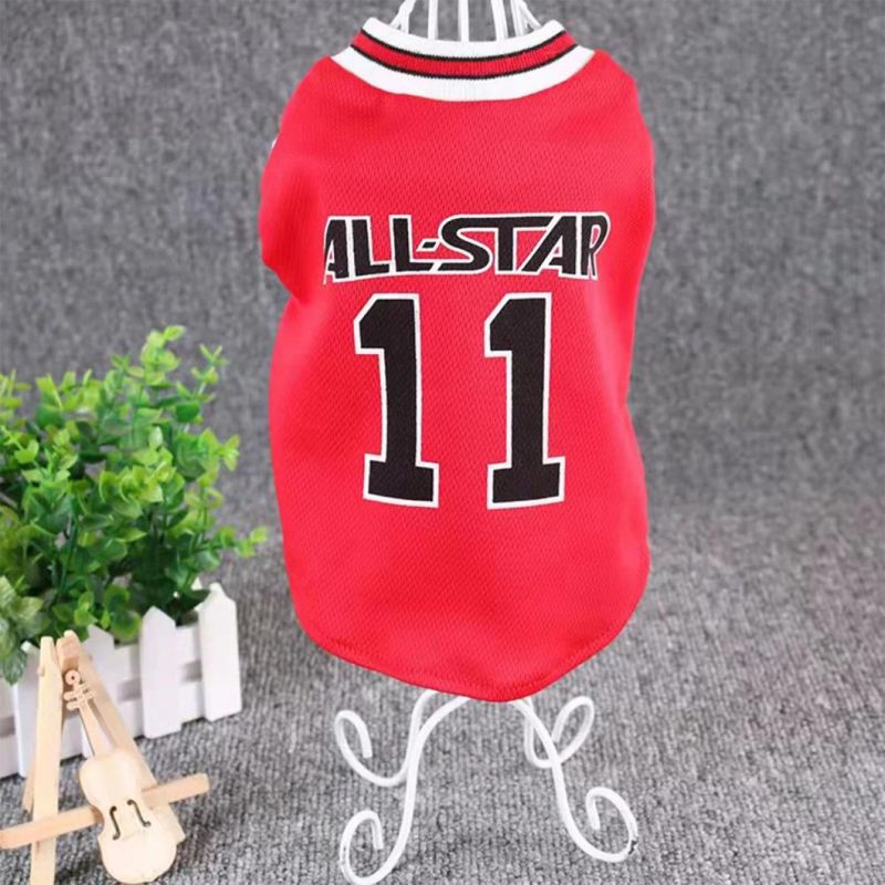 Dog Sports T-Shirt Summer Pet Shirt Cool Basketball Dog Clothes