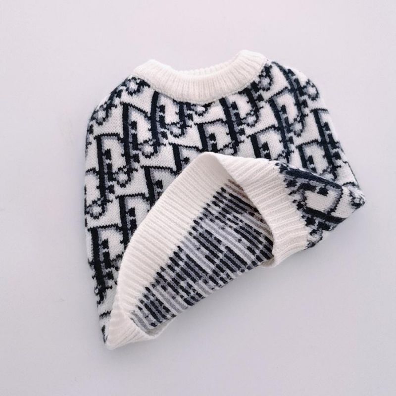 Cute Alphabet Dog Round Neck Sweater Pullover White Pet Sweater Chihuahua Poodle Corgi Shiba Inu From China Supplies
