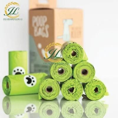 Eco Friendly Corn Starch PLA Pbat Biodegradable Roll Box Packed Pet Waste Bag Dog Poop Bag with Dispenser