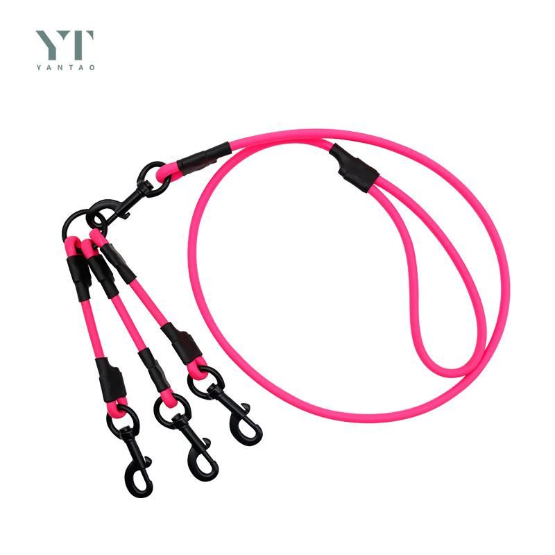 New Arrive High Quality Safe Convenient 3 Heads Nylon Dog Rope Leash for Small Medium Large Dogs