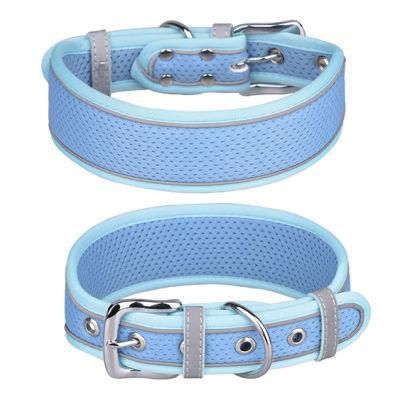 Foam Padded Soft Breathable Mesh Dog Collar with Reflective Strips