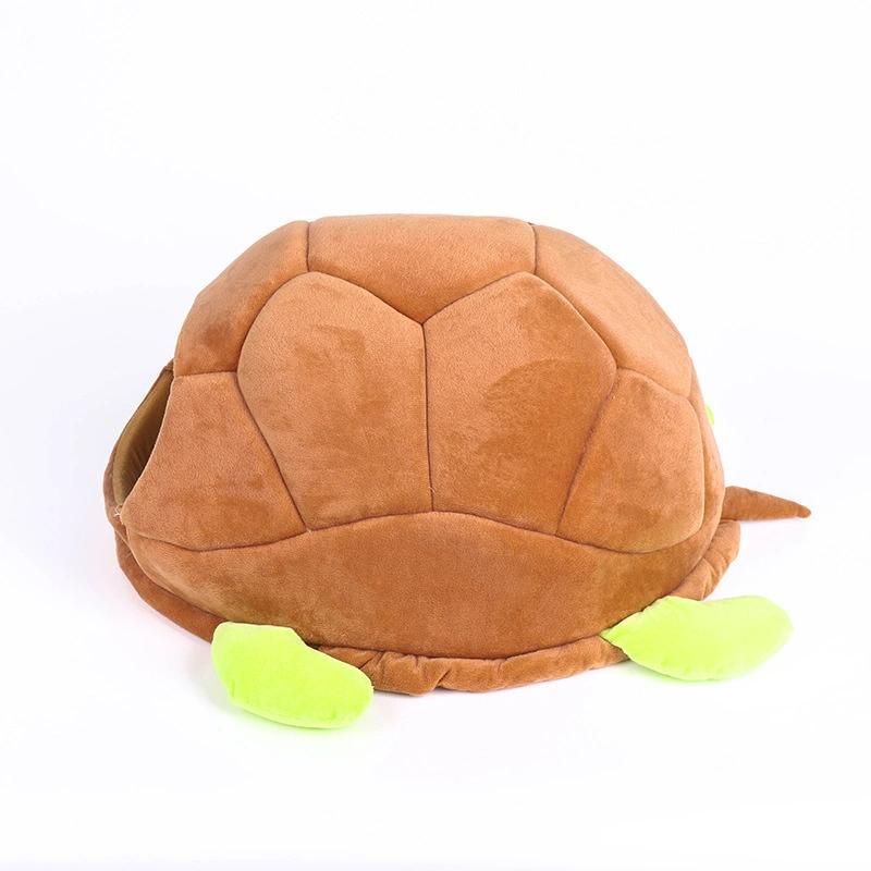 Animal Shape Pet Bednew Style Cute Semi-Closed Pet Beds Soft Comfortable and Warm Tortoise Shell Cat Bed House