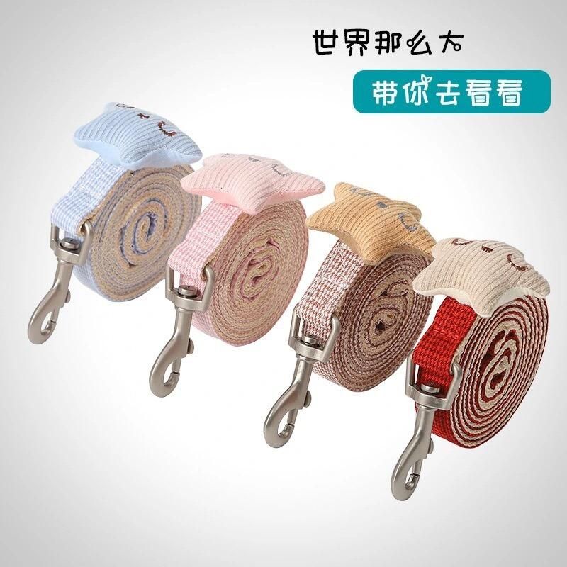 Pet Puppy Traction Rope Nylon Neck Collar Double D Buckle Adjustment Dog Collar Pet Rope Dog Harness Cat Buckle