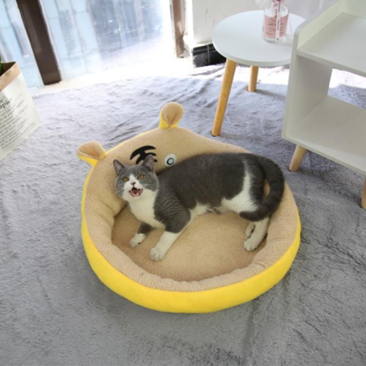 Cartoon Animal Tiger Hot Sale Non-Deformable Round Four Seasons Usable Plush Mat Washable Open Dog Cat Sleeping Mat Bed