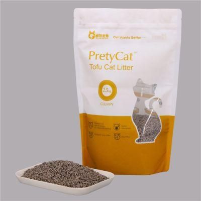 Factory Supplies Eco-Friendly Pet Products Gray Natural Flushable Charcoal Actived Carbon Tofu Cat Litter