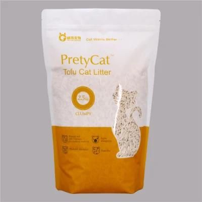 Pet Factory Supply Low Price Non-Sticky Bottom 100% Natural Guar Gum Flushable Tofu Cat Litter