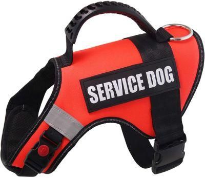 Customized Orange Color No Pull Dog Harness Service Dog Vest for Small Medium &amp; Large Dogs