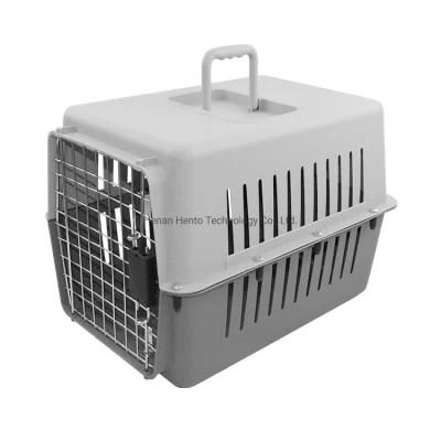 Amazon Hot Plastic Portable Outdoor Pet Travel Aircraft Airplane Cage Cat and Dog Case Air Carrier Pet Carrier Crate Box