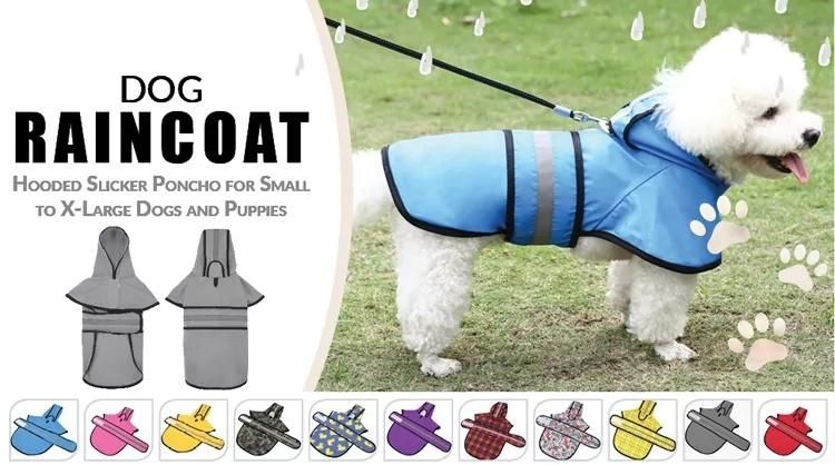 Dog Raincoat Pet Hooded Slicker Poncho for Small Medium Large Dogs and Puppies