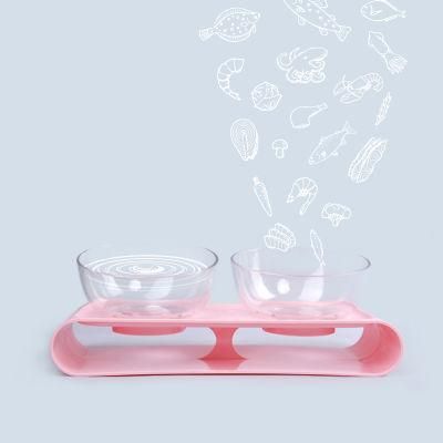 Double or 2 Raised Pet&Cat&Dog Food Bowl