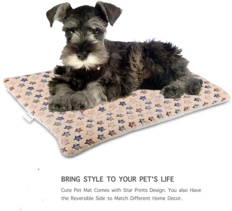 Machine Washable Reversible Fleece Crate Bed Mat