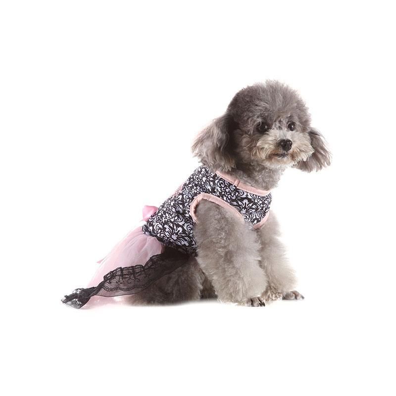 Adorable Princess Pet Dress with Beautiful Lace Skirt Hem