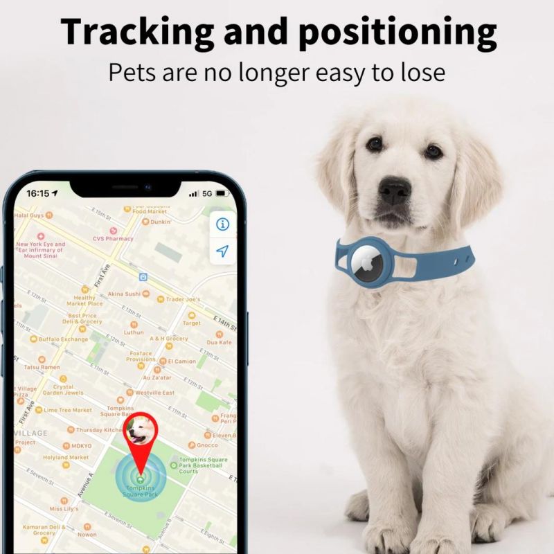 New Arrival Anti-Lost Keychain Ring Protective Silicone Loop Case for Airtag Pet for Airtag Dog Collar