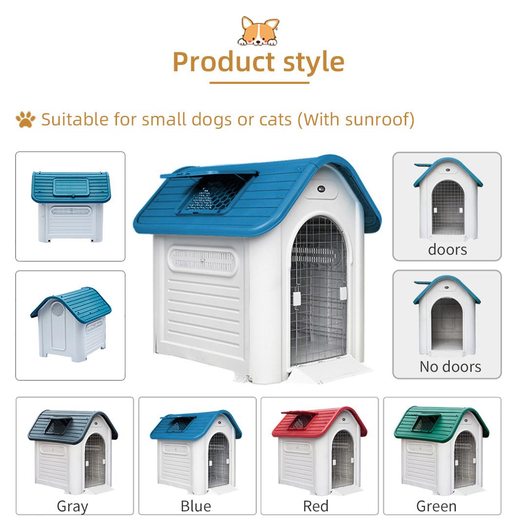 Wholesale Luxury Waterproof Large Plastic Outdoor Dog House Kennels Eco-Friendly Plastic Modern Pet Dog House Kennel