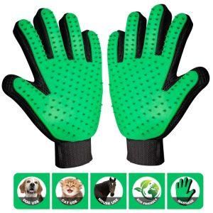 Pet Products Green Anti-Scratch Massage Pet Gloves