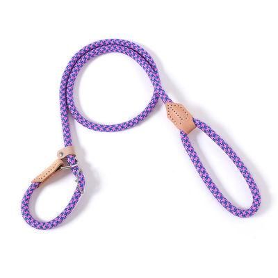 Wholesale P Chain Chock Lead Slip Pet British Style Braided Nylon Climbing Rope Dog Leash Retractable Lead Slip