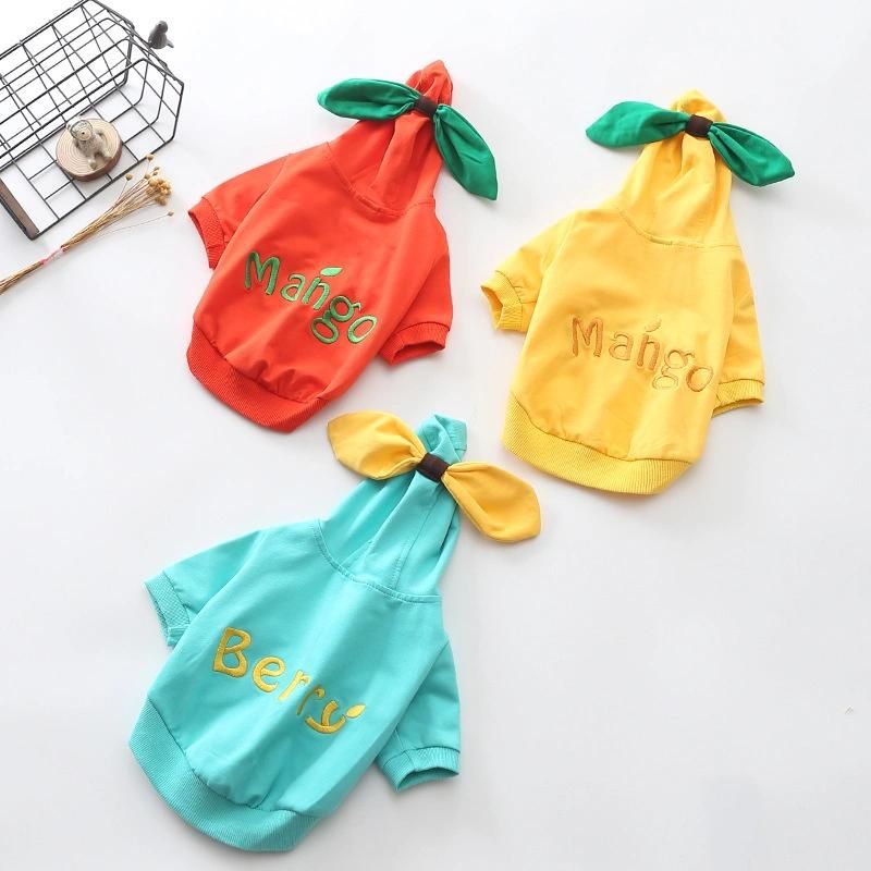 Wholesale Autumn Winter Pet Striped Hoodies Fashion Casual Hooded Dog and Cat Hoodies