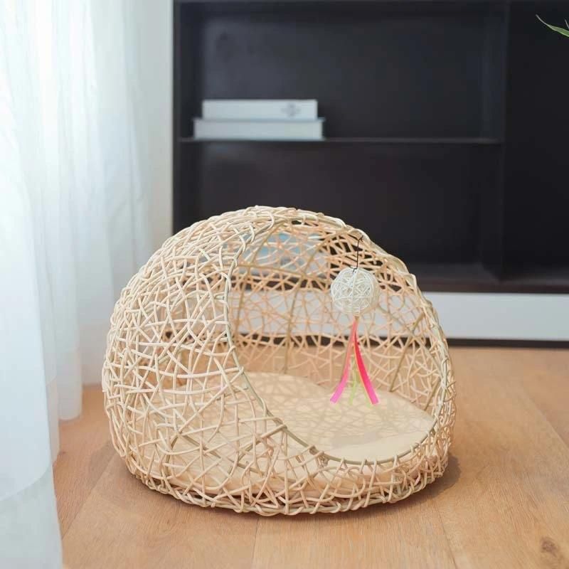 Wholesale Rattan Round Cat Nest Pet Products