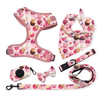 Pet Harness Set Custom Dog Leash Collar Adjustable Dog Harness