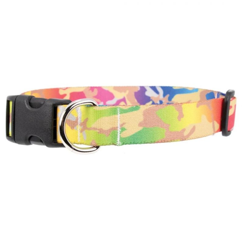 Manufacturer New Design Rainbow Arches Dog Collar Hot Transfer Printing
