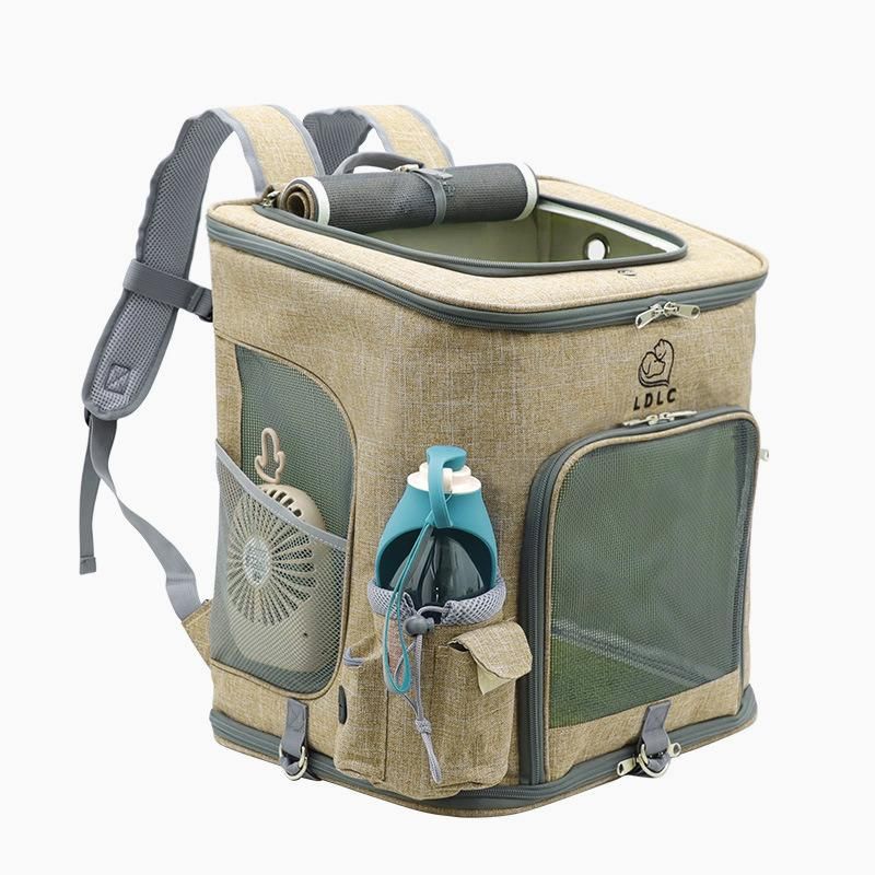 Spot Wholesale Upgrade Increased L-Size Pet Backpack Foldable Double Shoulder Pet Bag out Portable Cat Bag