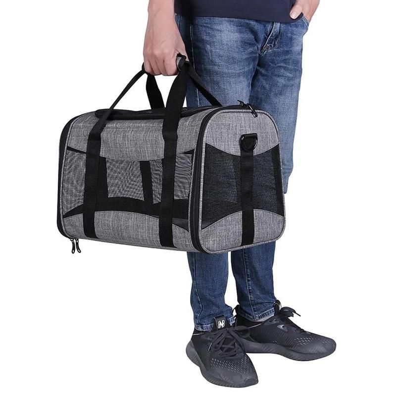 Expandable Foldable Dog Cat Carrier Bag for Travel Outdoor