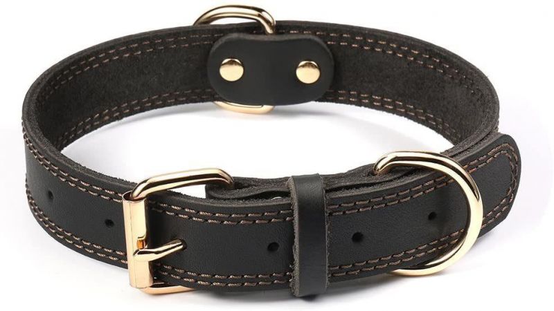 100% Genuine Leather Dog Collar with 4 Colors Option