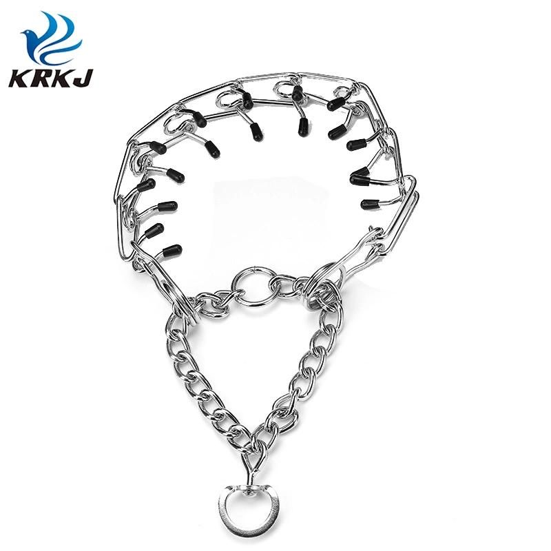 Multilayer Plating Anti-Corrosion Big Dog Training Iron Metal Choke Chain Collar with Spikes