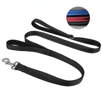 Strong Nylon Soft Handles 6FT Long Dog Running Leash Neoprene Padded Reflective Dual Handle Dog Leash with Traffic Handle