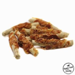 Natural Material Dry Chicken Wrap Grain Sticks Dog Treats Factory Supplier