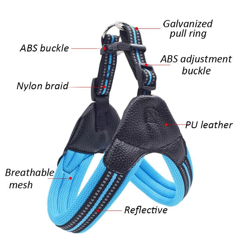 High Quality High Visibility Reflective Pet Harness Suit Dog Harness and Dog Leashes