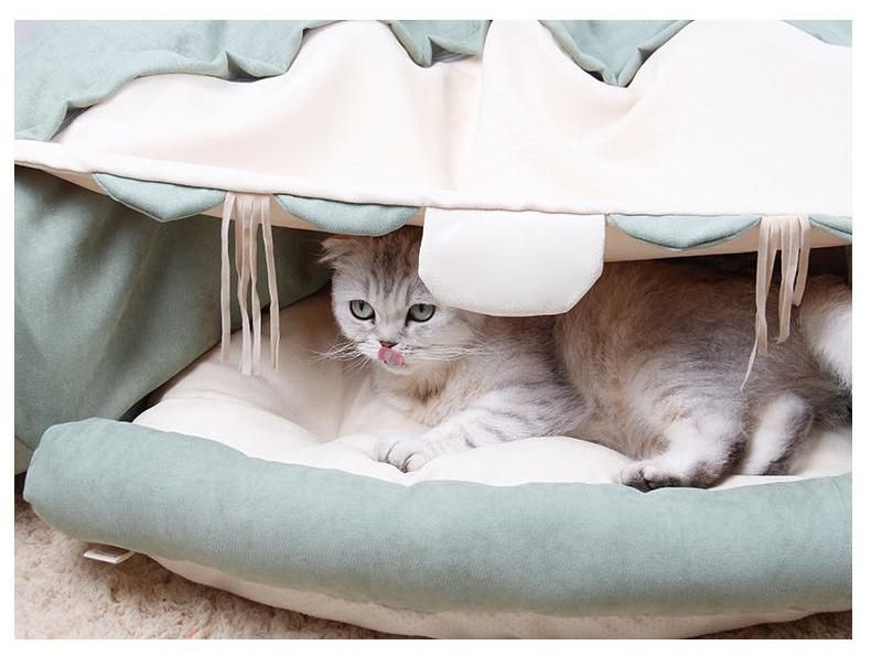 New Design Tent Shape Foldable Multi-Color Modern Pet Tunnel Cat Bed