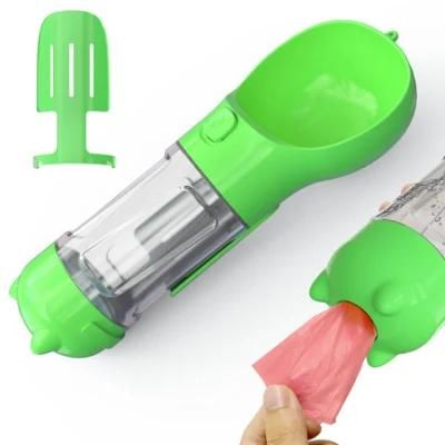 2022 Popular High Quality Plastic with Poop Bag Dispenser and Scoop Water Bottle for Dogs Portable