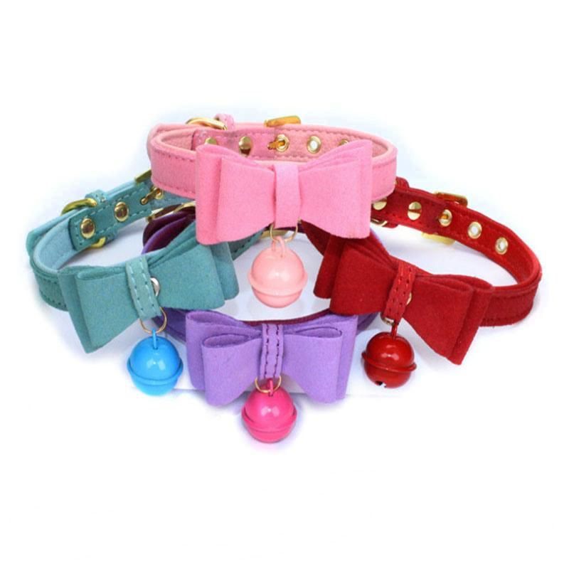 Charming Bow Cat Collar with Bell Cute Pet Collar