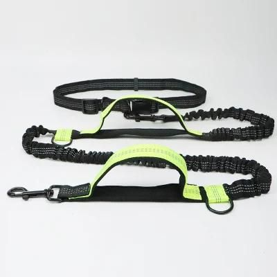 New Arrival Dual D-Ring Extreme Soft Feeling Dog Leash with Adjustable Waist Belt